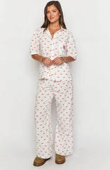 Alexea Cherry Print Pajama Shirt