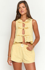 Baxter Yellow Gingham Top