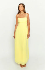 Flossie Yellow Maxi Sleeveless Dress