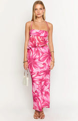 Karla Pink Floral Maxi Skirt