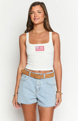 Winnie Star Light Wash Denim Shorts